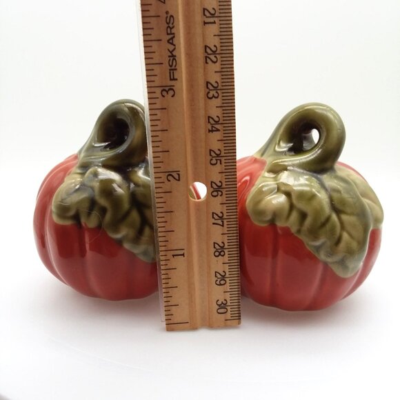 VTG Pumpkin Salt & Pepper Shakers Fall Autumn Thanksgiving Decor Festive Unused - Picture 2 of 5